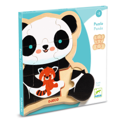 Panda: dreven puzzle (9 dielikov)