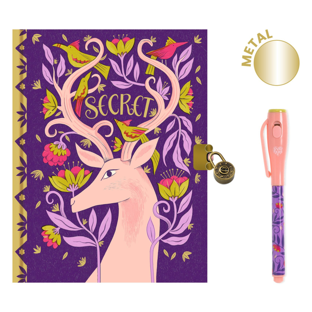Melissa: tajný zápisník s čarovným perom, zámkom a 2 kľúčikmi z kolekcie Lovely Paper