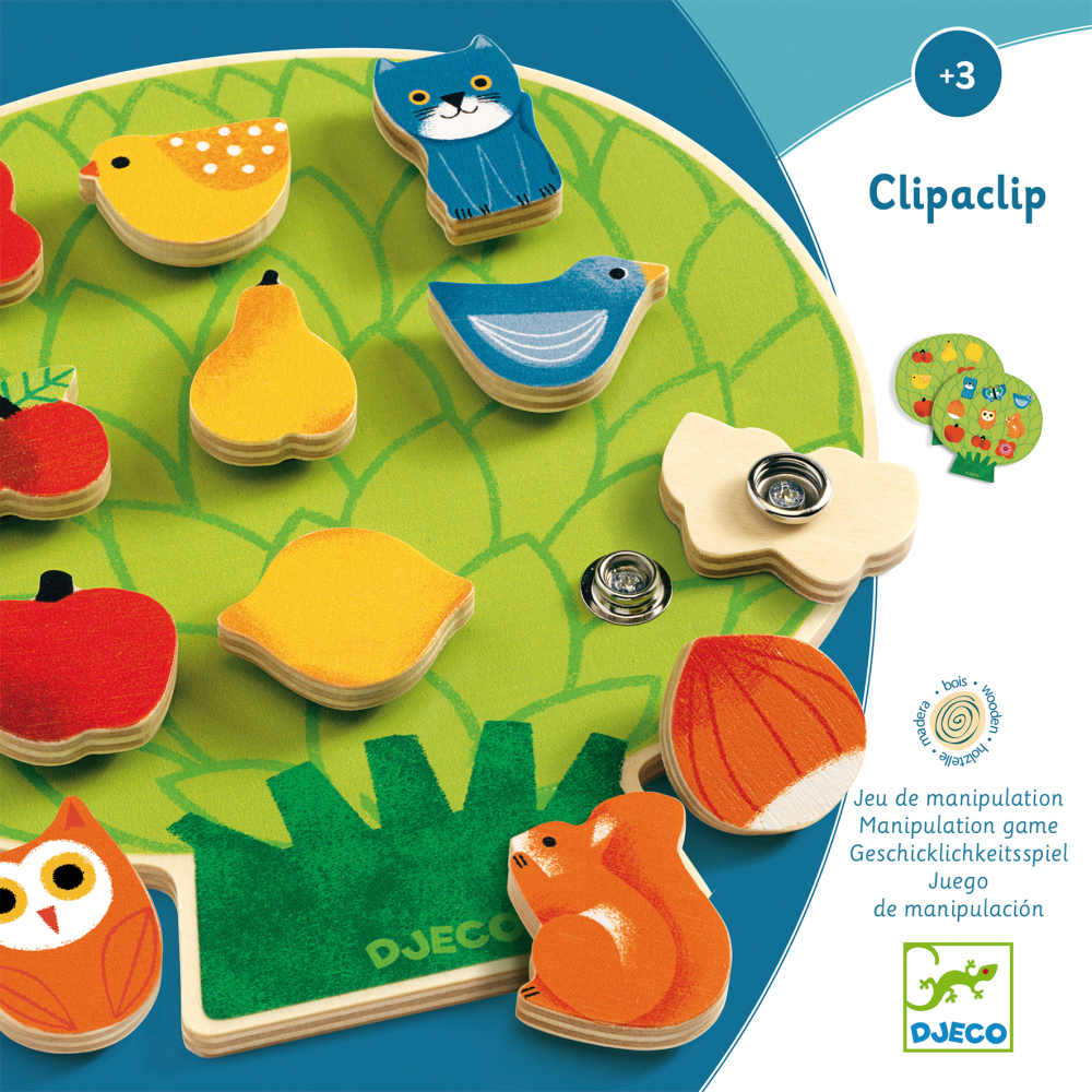 Drevená edukatívna hra: Clipaclip