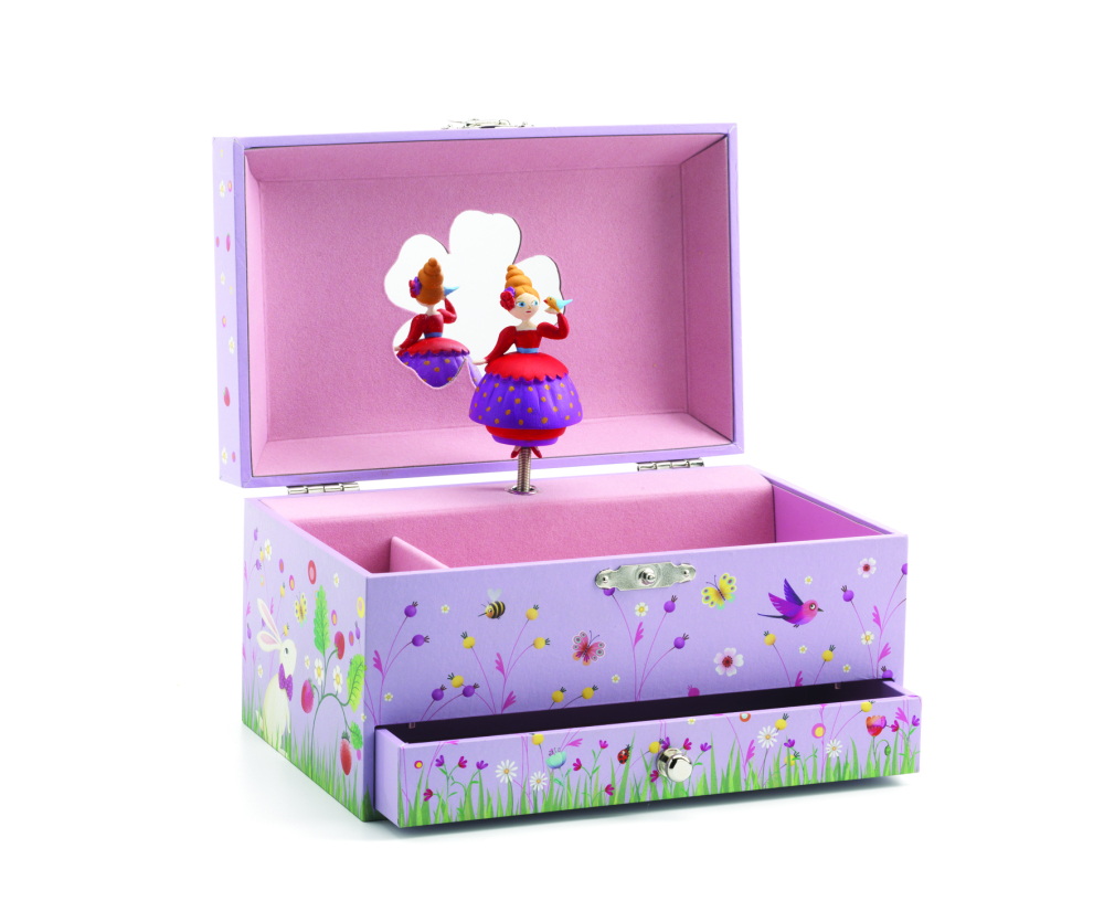 Princezná: hracia skrinka so zásuvkou a priečinkom na prstienky