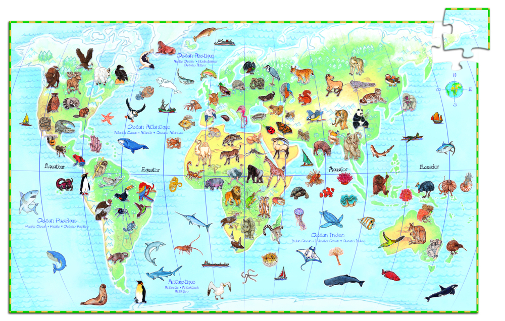 Náučné puzzle  Zvieratá sveta