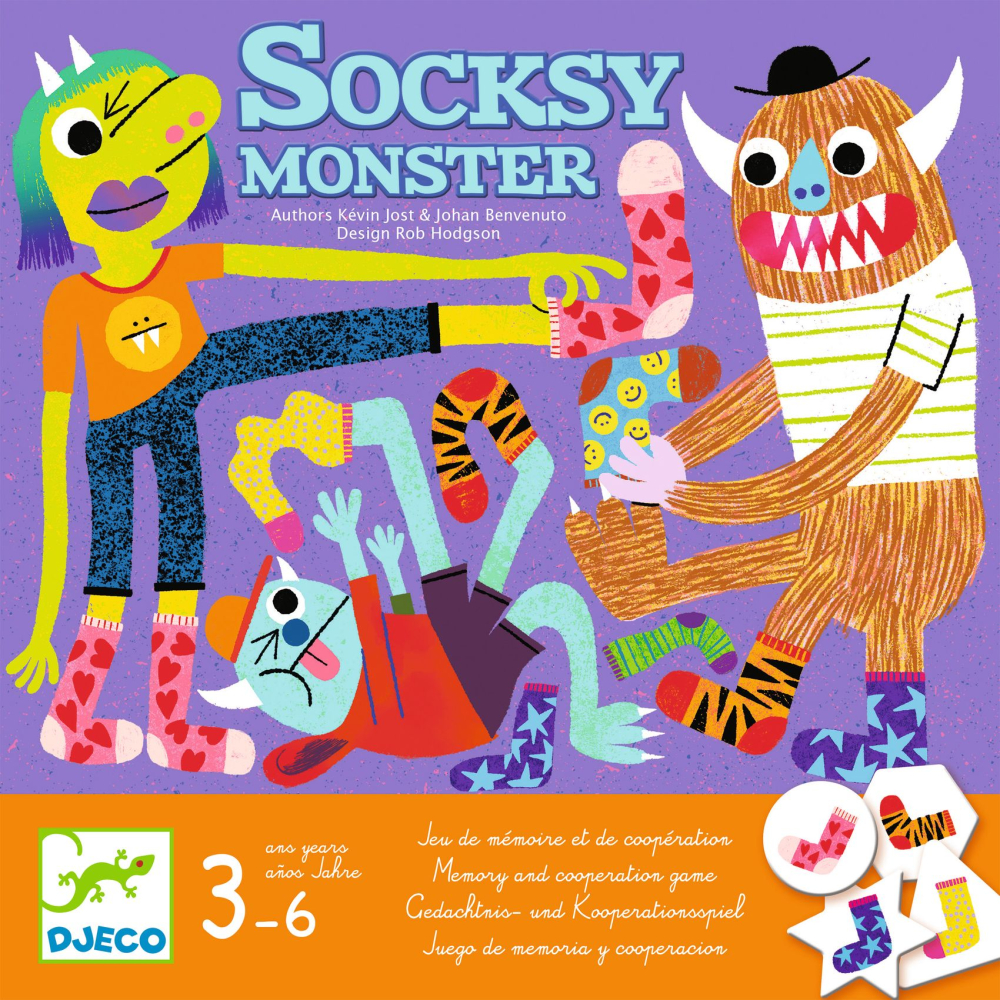 Ponožkové príšerky (Socksy Monster): stolová hra, kooperatívna pamäťová