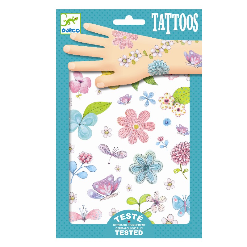 Dočasné tetovanie: Lúčne kvety