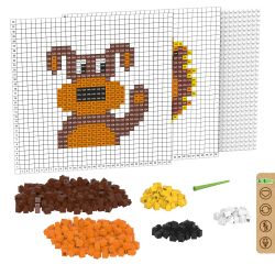 Pixelový lev a pes: BiOBUDDi stavebnica, 402 malých dielikov