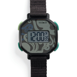 Čierna chobotnica: náramkové digitálne hodinky Ticlock