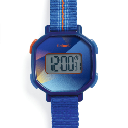 Modrý zvuk: náramkové digitálne hodinky Ticlock