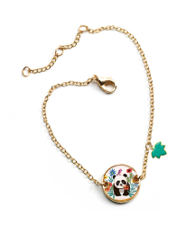 Panda: retiazkový náramok s medailónom, kolekcia Lovely Bracelets