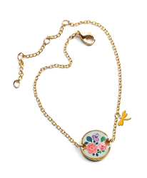 Kvety: retiazkový náramok s medailónom, kolekcia Lovely Bracelets