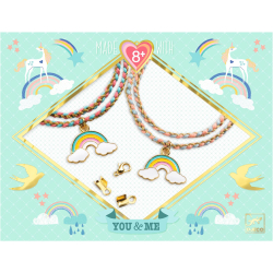 Dúhové kumihimo - 2 splietané náramky s príveskami 