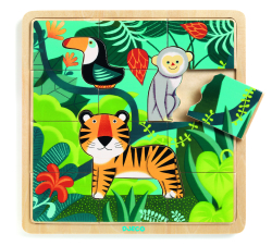 Drevené puzzle: Džungľa