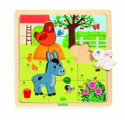 Puzzlo Farma - vzdelávacie drevené puzzle