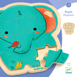 Slon: drevené puzzle (14 dielikov)