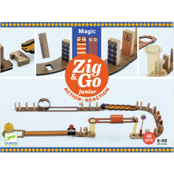 Junior-mágia: Zig & Go stavebnica s reťazovou reakciou, 43 ks