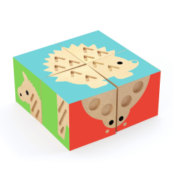 Touch BASIC: Pohladkaj zvieratká (prvá edukatívna hračka - drevené obrázkové kocky)