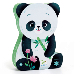 Siluetové puzzle: Panda Leo