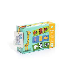Puzzle trio: Nah zvieratk - 8ks; logick priraovanie tvar - vzor