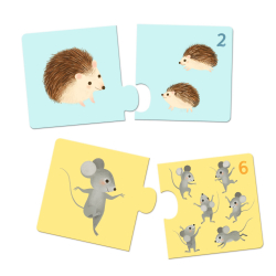 Puzzle duo: Mlat zvierat, 12 puzzle (24 dielov)
