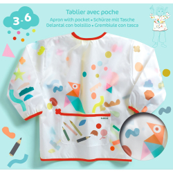 ENG: Apron with pocket - Stickers and pencils