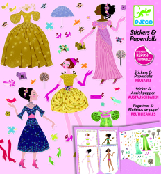 Odnímate¾né samolepky+Papierové bábiky: Sezónne šaty na obliekanie