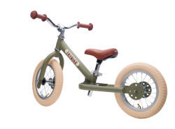 Olivovo-zelen odradlo Trybike Steel II vintage matn