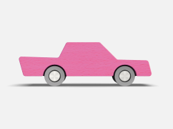 Ružové drevené autíèko "Tam a spä�" k autodráhe waytoplay