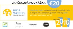 Darčeková poukážka na nákup na kidsworld.sk v hodnote 20,- EUR
